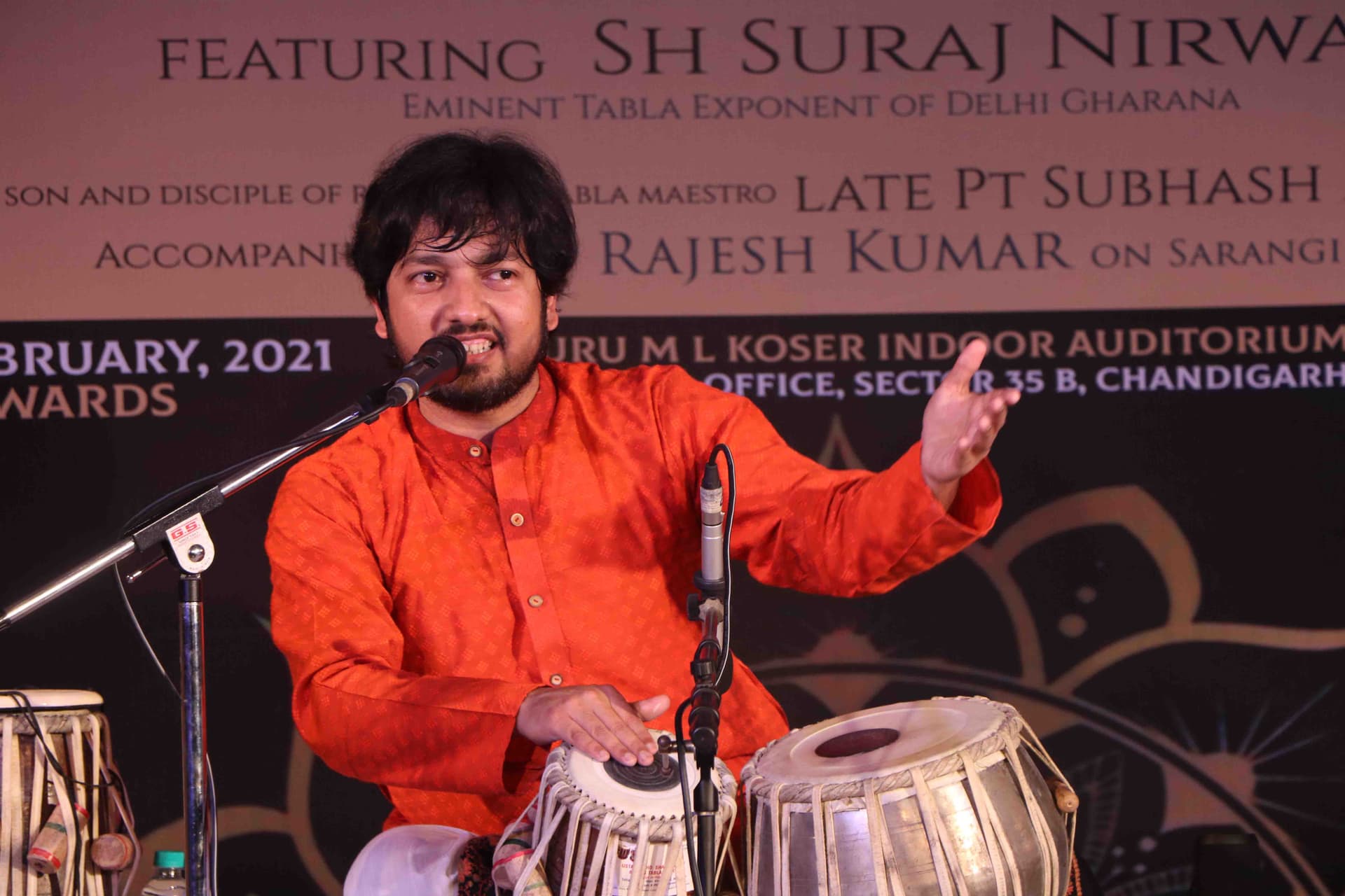 Suraj Nirwan playing tabla