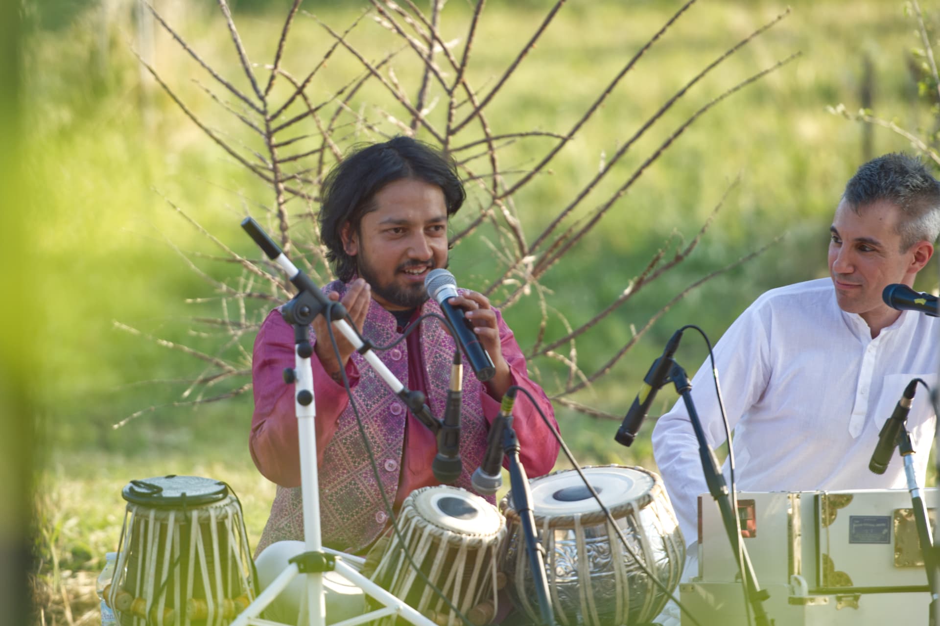 Suraj Nirwan teaching tabla